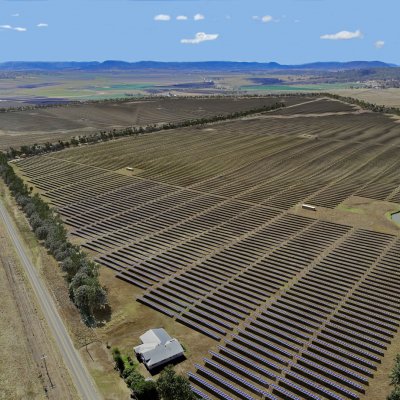 Artist's impression of the Warwick Solar Farm